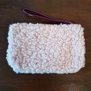Pink Fleece Wristlet Makeup Bag Ipsy New